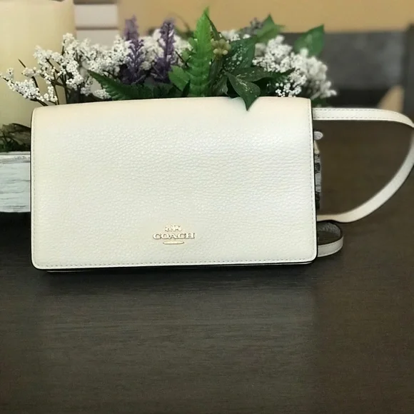 Coach Cream Leather Crossbody Bag - Picture 1 of 4